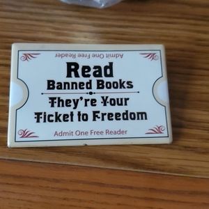Banned book pin